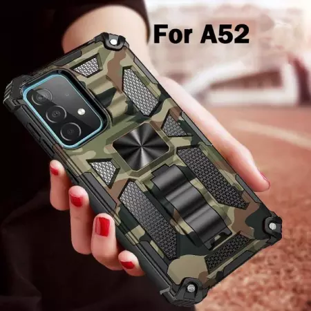 Military Camouflage Outdoor Armor Shockproof Case With Kickstand Design F