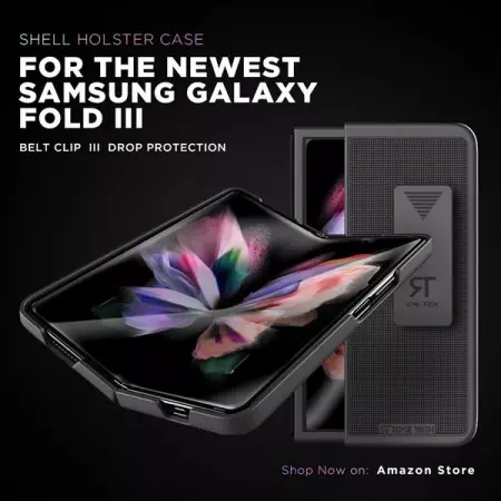  HOT PRICE  The Shell Holster phone case for Samsung Galaxy Z Fold3 is made of env